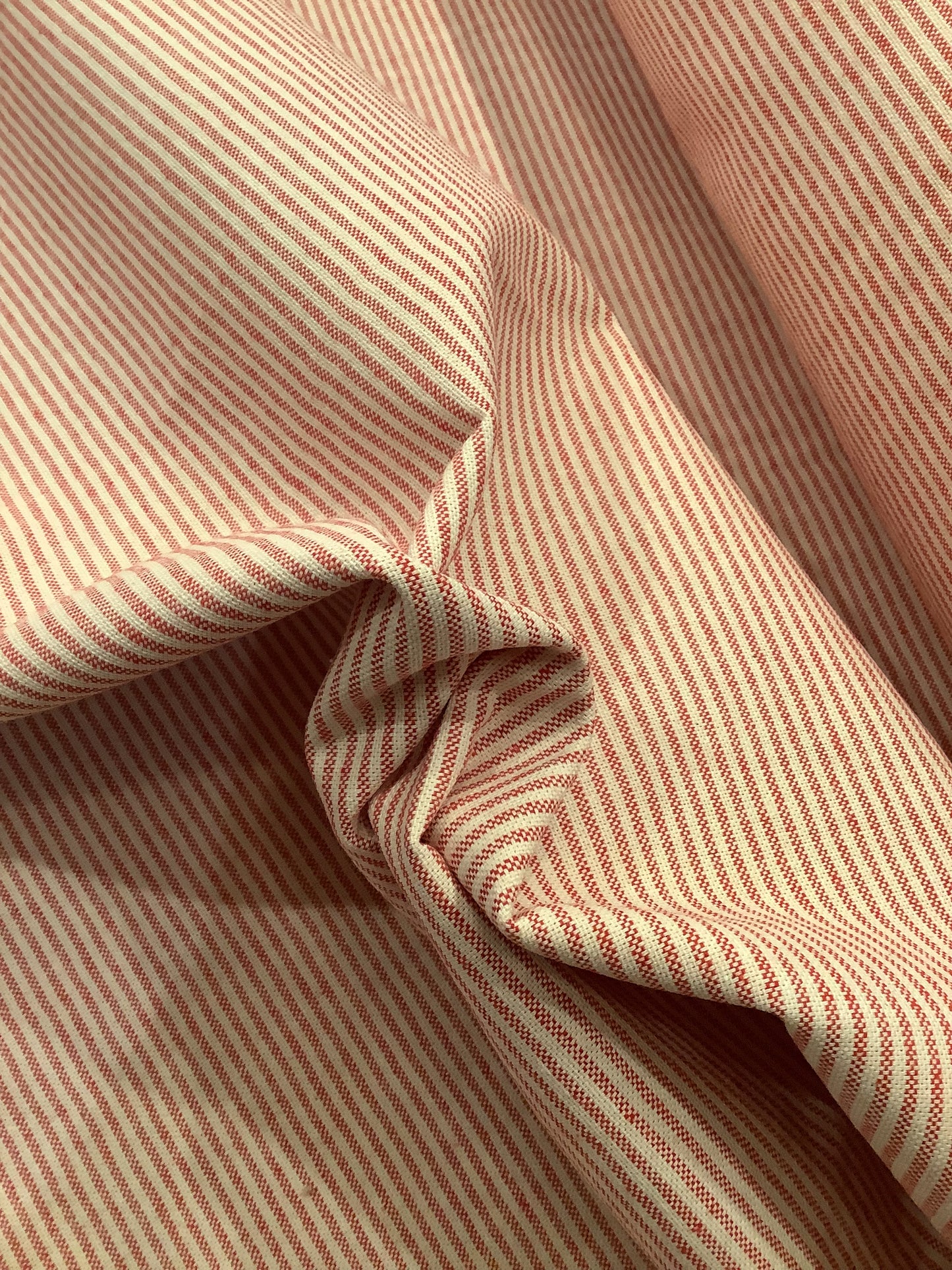 Ruby Red Pinstripe Ticking
