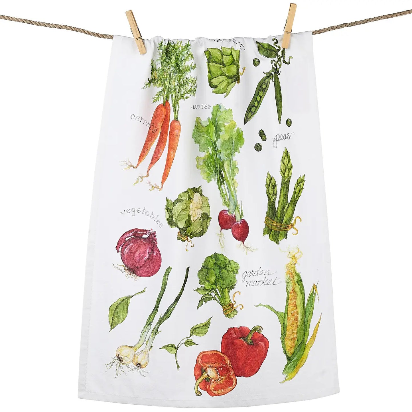 Vegetable Patch Tea Towel