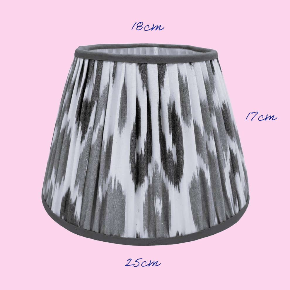 25cm Customer Own Fabric Gathered Lampshade - Upstairs Downstairs Interiors