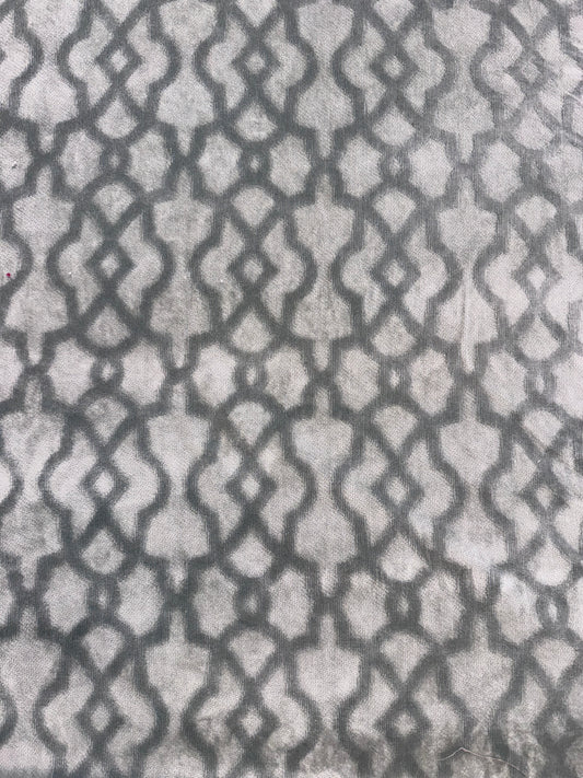 Two Tone Blue Lattice Velvet