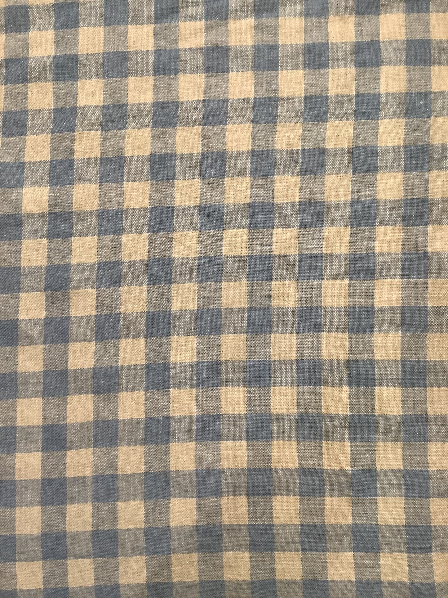 Washed Linen Check - Blue