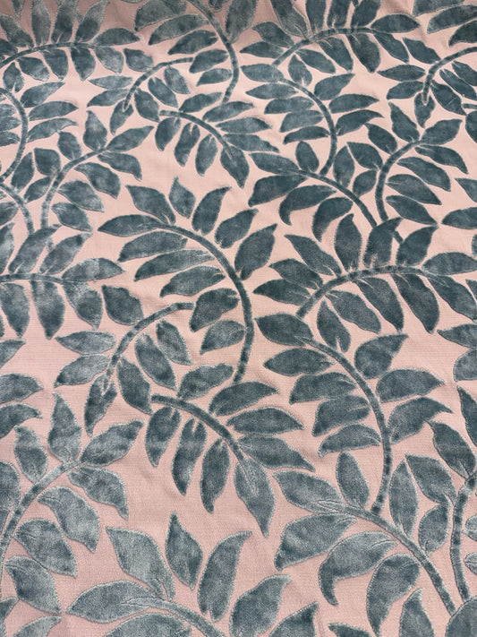 Teal Velvet Leaves
