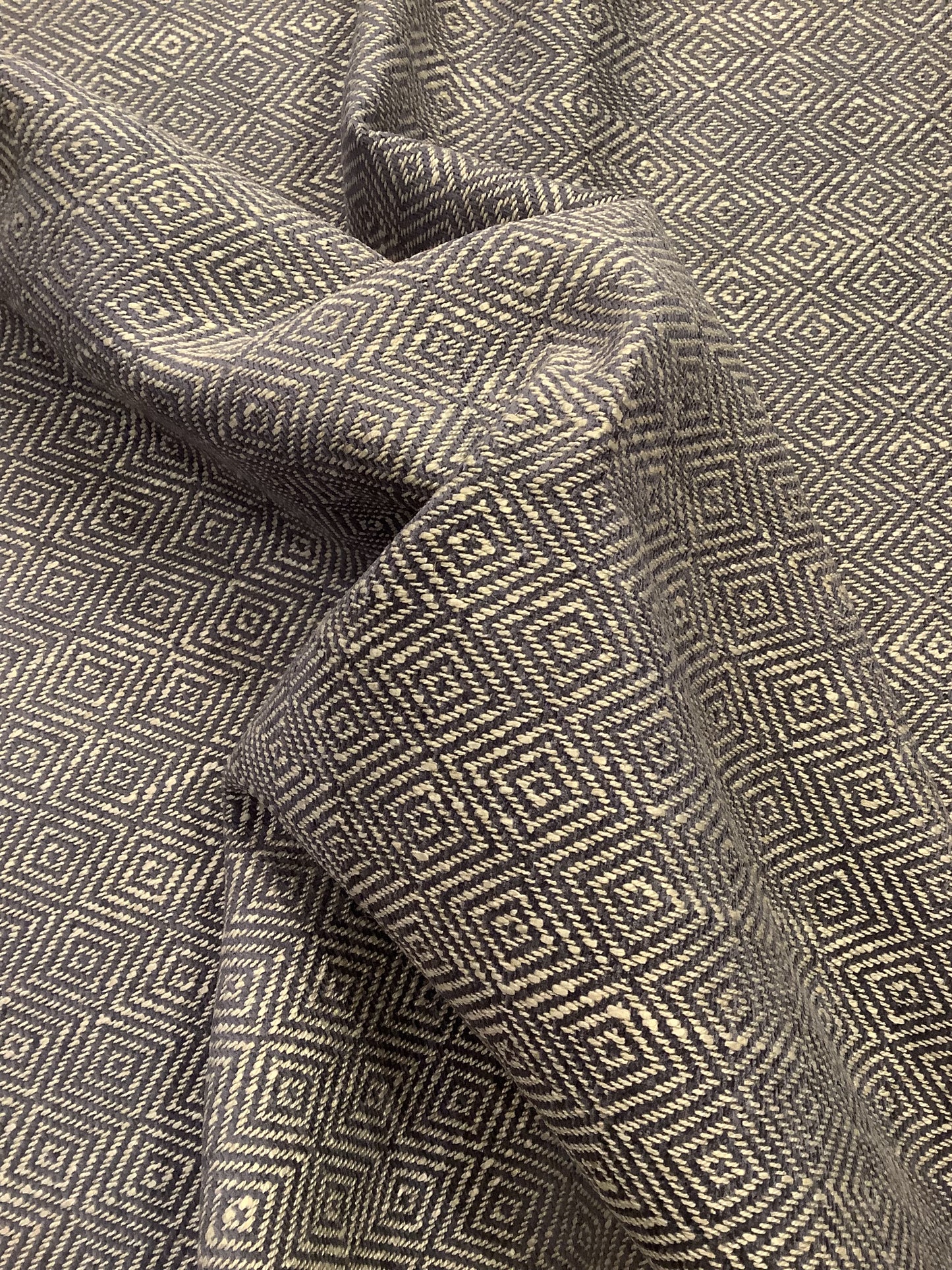 Navy Blue Geometric Weave