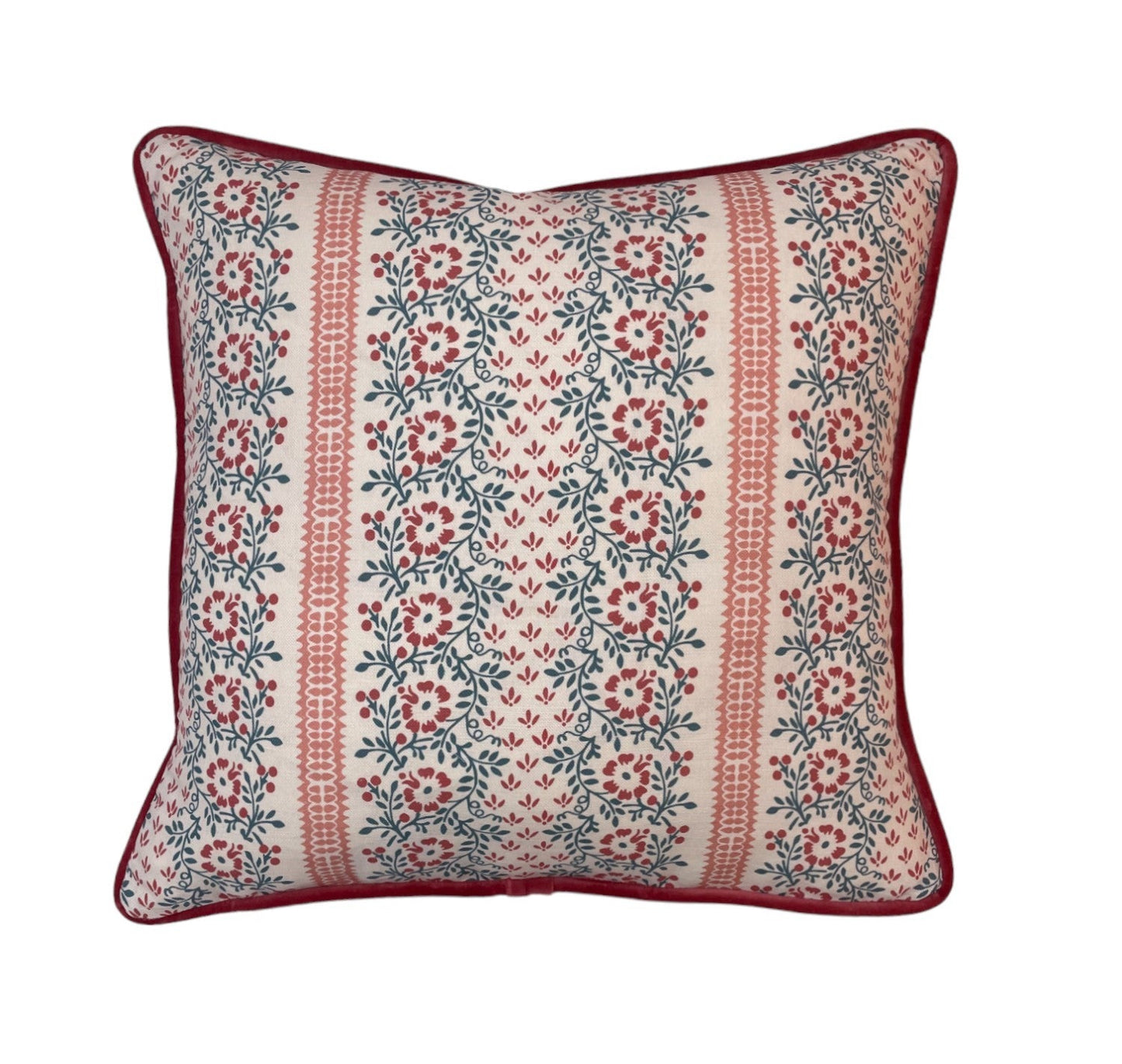 Charlotte Gaisford Suzanne Red Cushion 20" - Upstairs Downstairs Interiors