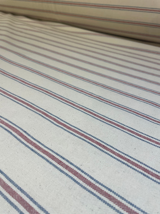 Blue and Red Stripe Palace Ticking