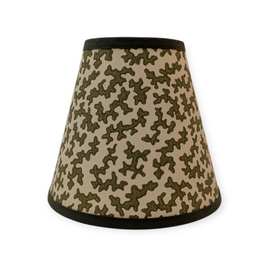 Sibyl Colefax Khaki Seaweed Candle Clip Lampshade