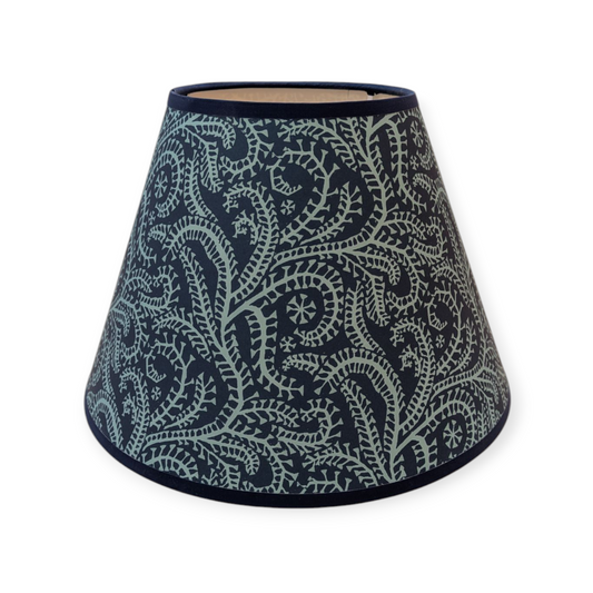Seaweed Paisley Cyanotype Empire Lampshade