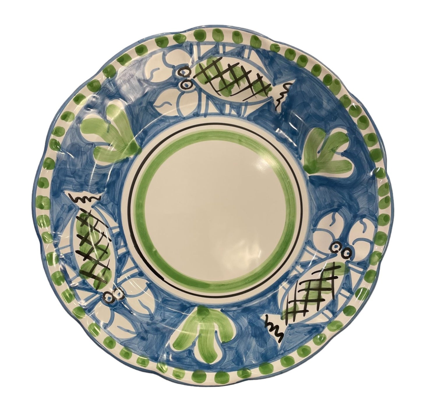 Hand Painted Zoo Plates - Blue
