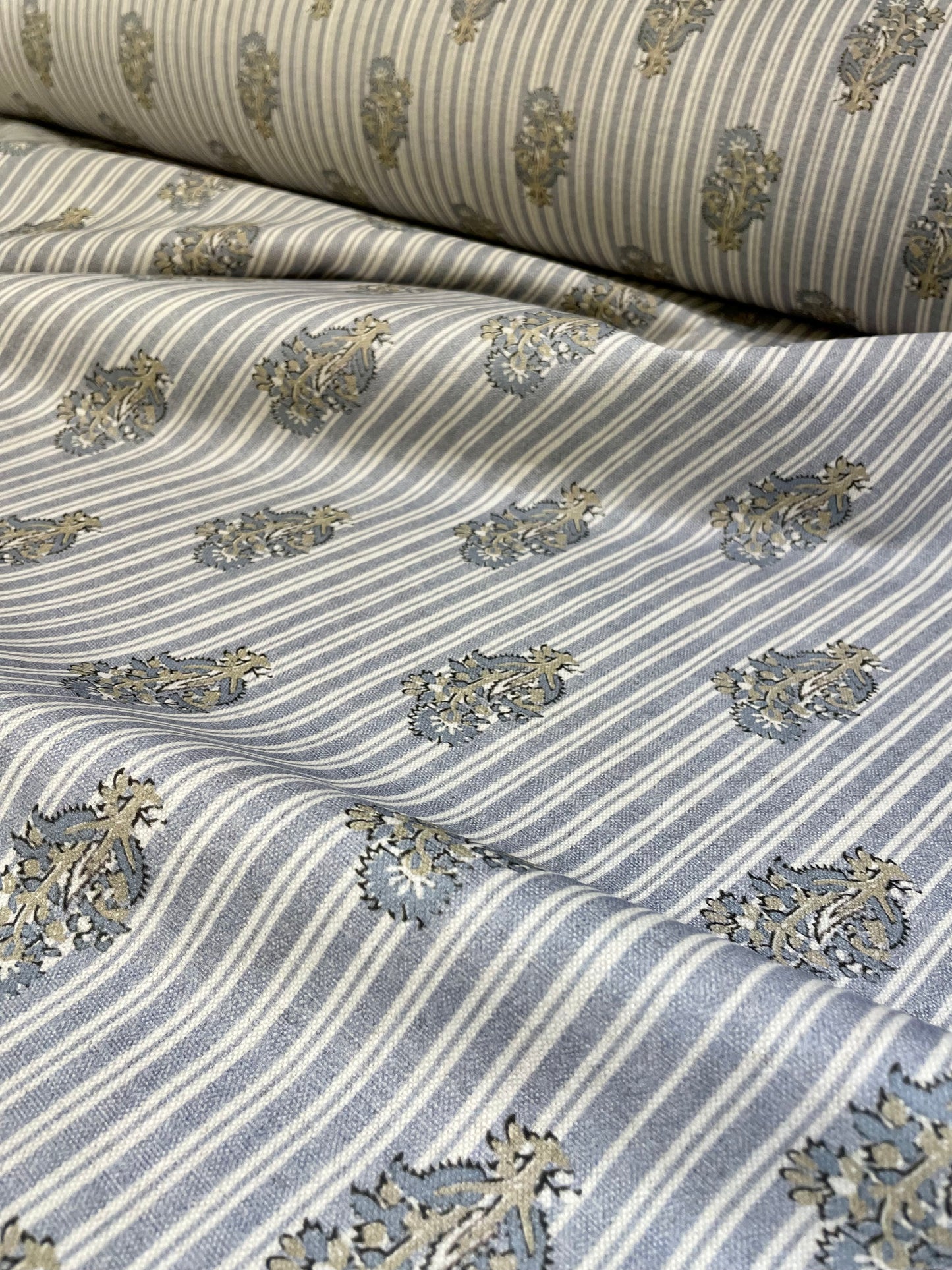 Stripe Thistle Block Print
