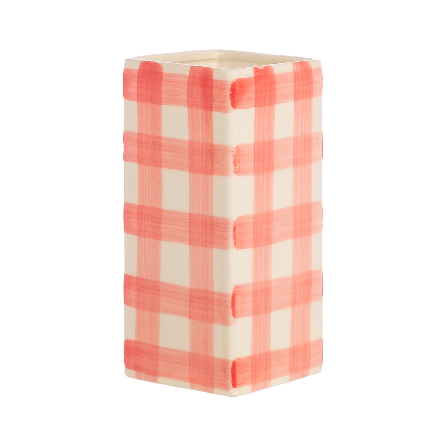 Gingham Vase - Pink
