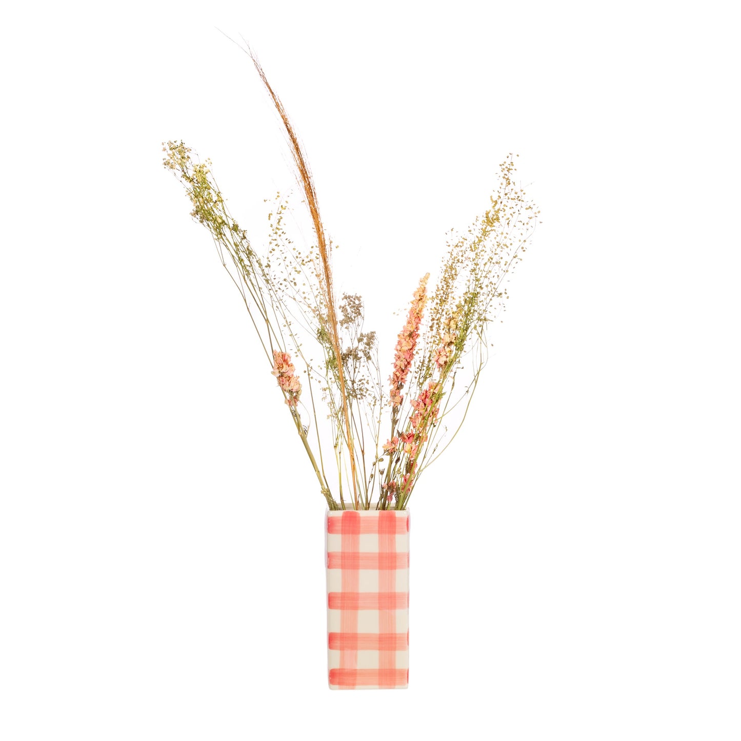 Gingham Vase - Pink