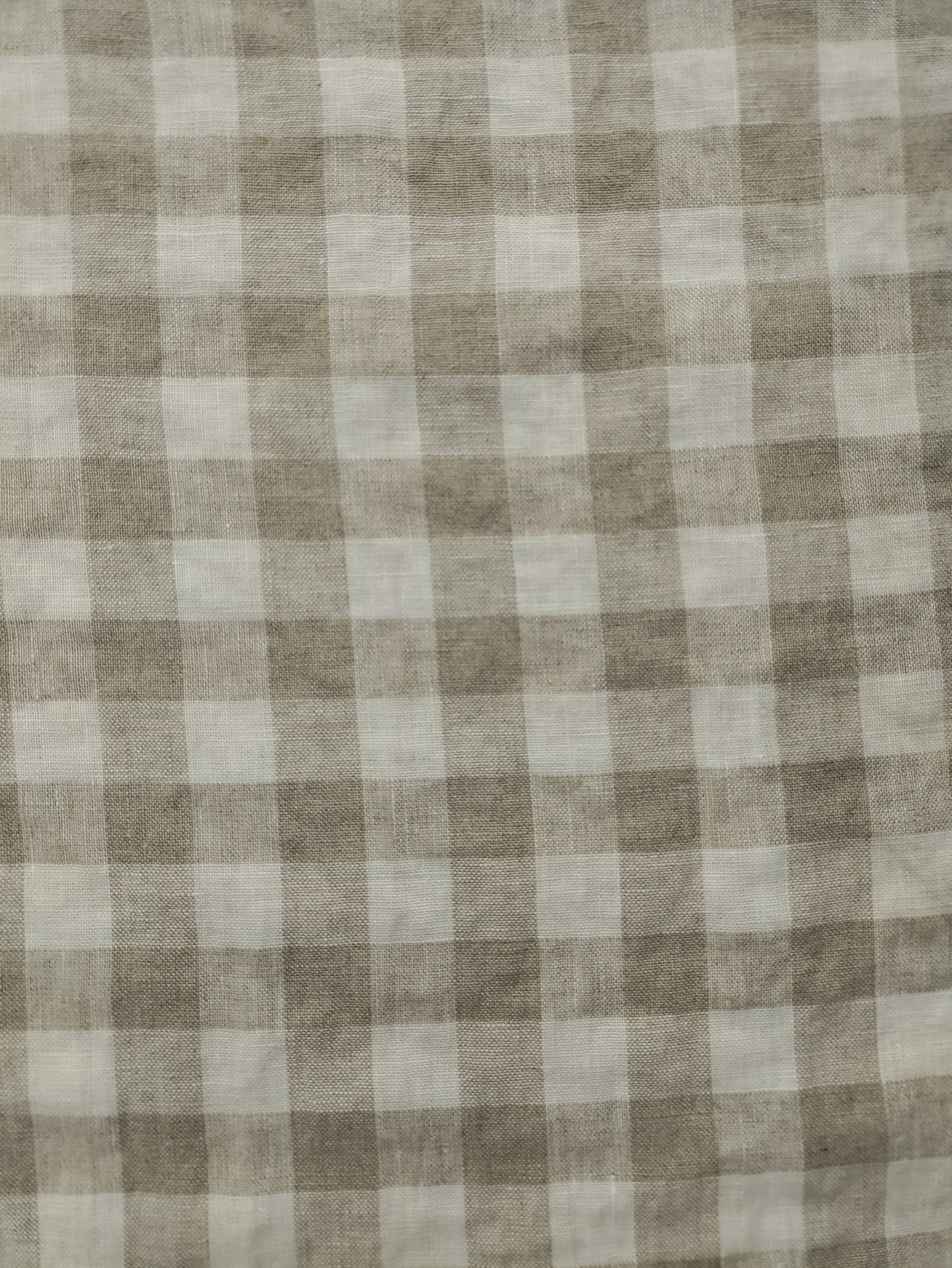 Washed Linen Check - Natural