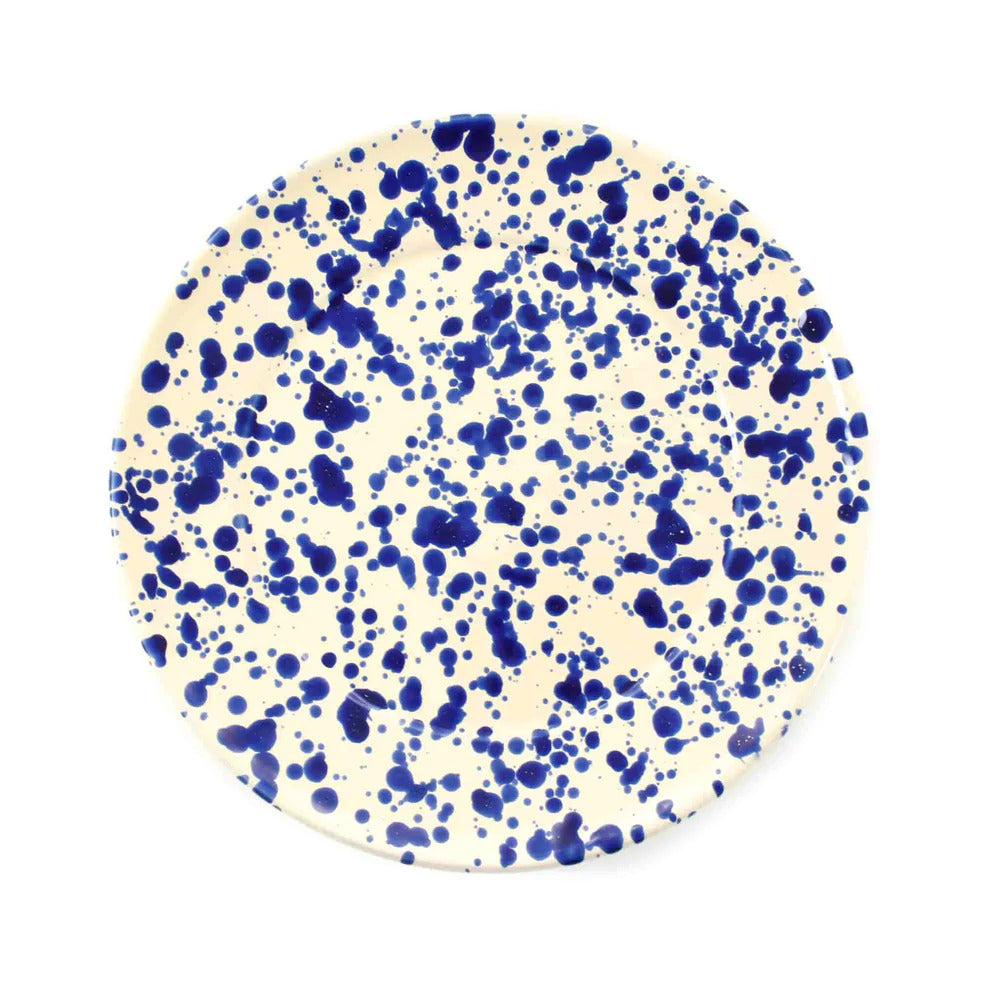 Blue Splatter Dinner Plate