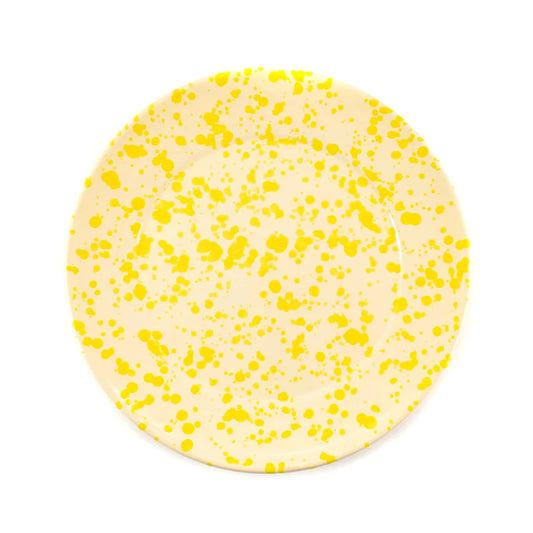 Yellow Splatter Dinner Plate