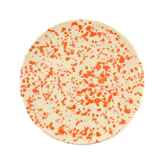 Orange Splatter Dinner Plate