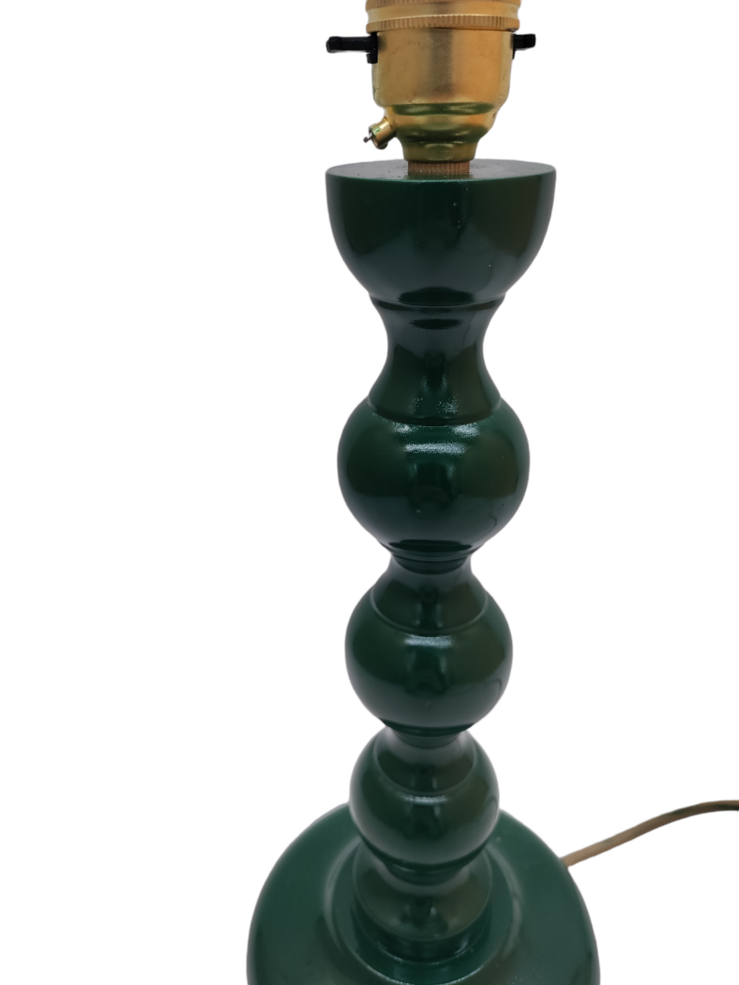 Dark Green Gloss Bobbin Lamp Base