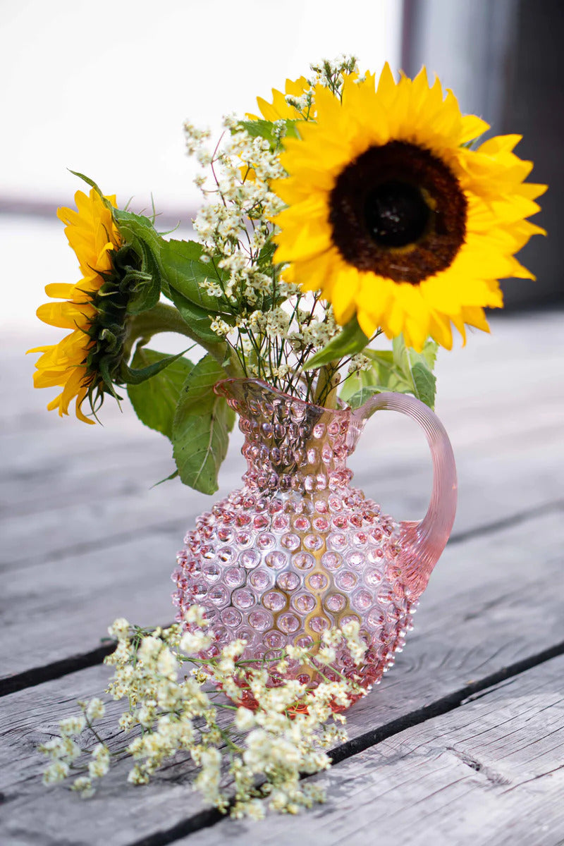 Rosaline Hobnail Glass Jug - Upstairs Downstairs Interiors