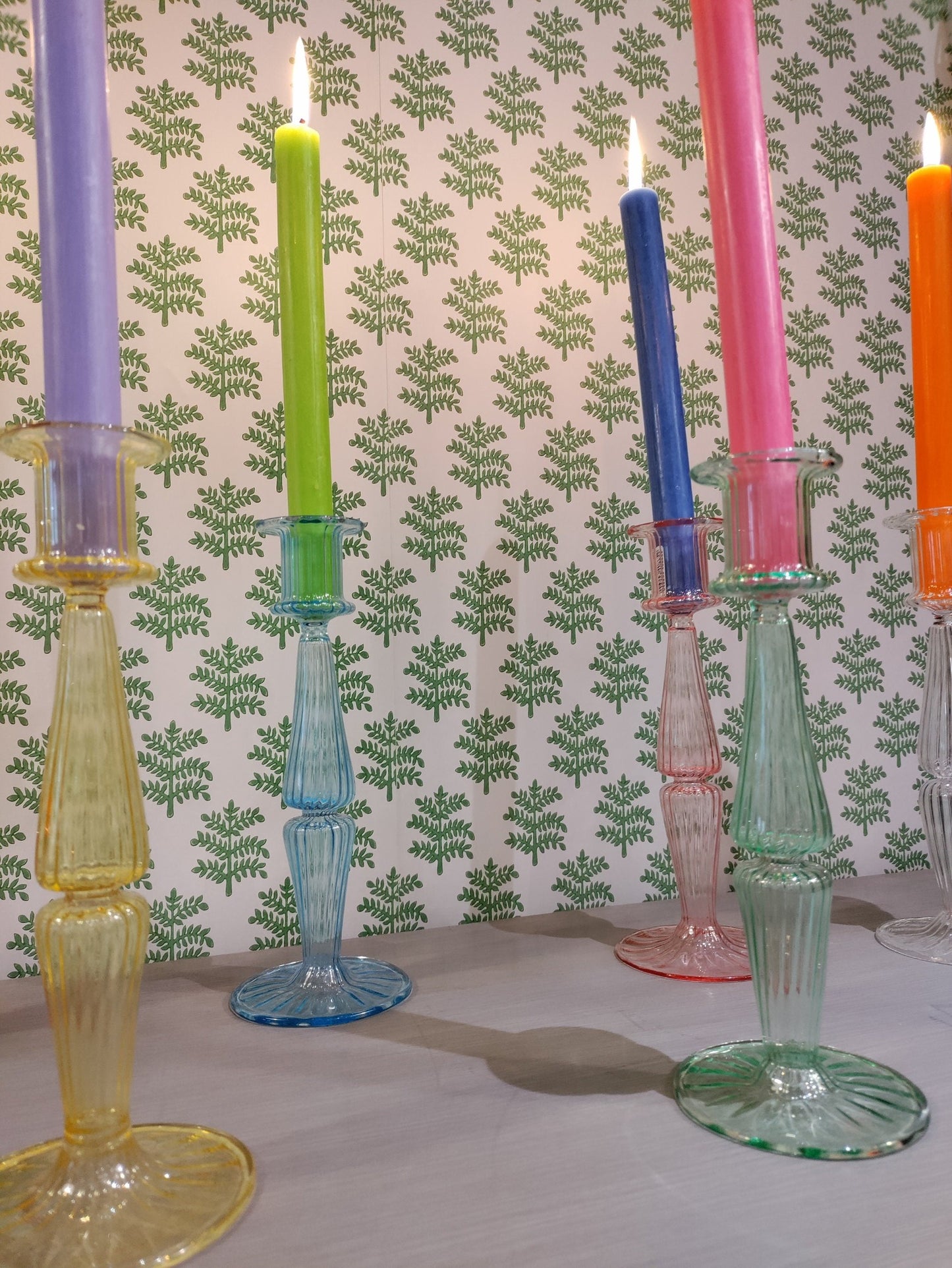 Classic Glass Candle Holder - Upstairs Downstairs Interiors