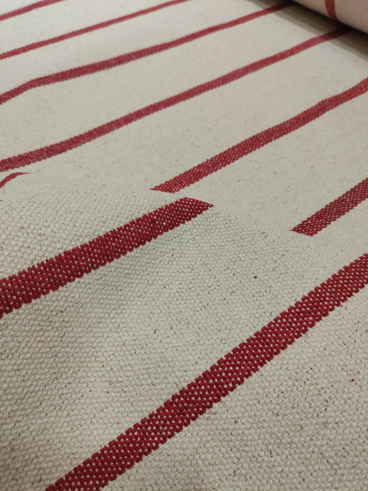 Austin Stripe - Red - Upstairs Downstairs Interiors