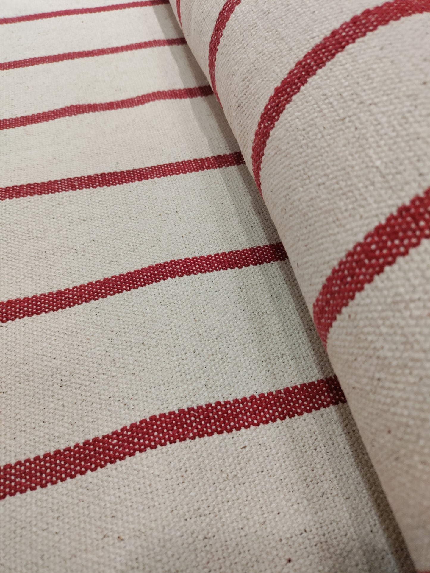 Austin Stripe - Red - Upstairs Downstairs Interiors
