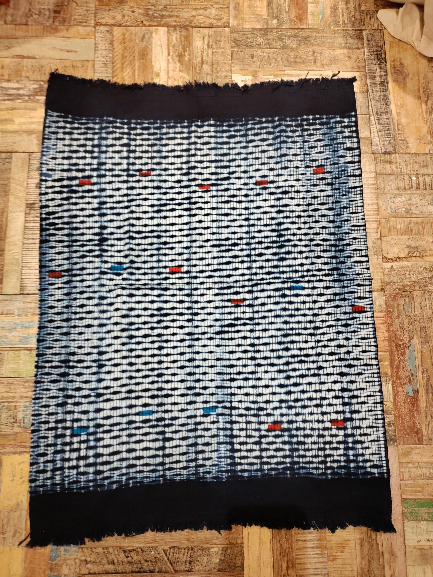 Denim Traditional Mudcloth - Upstairs Downstairs Interiors