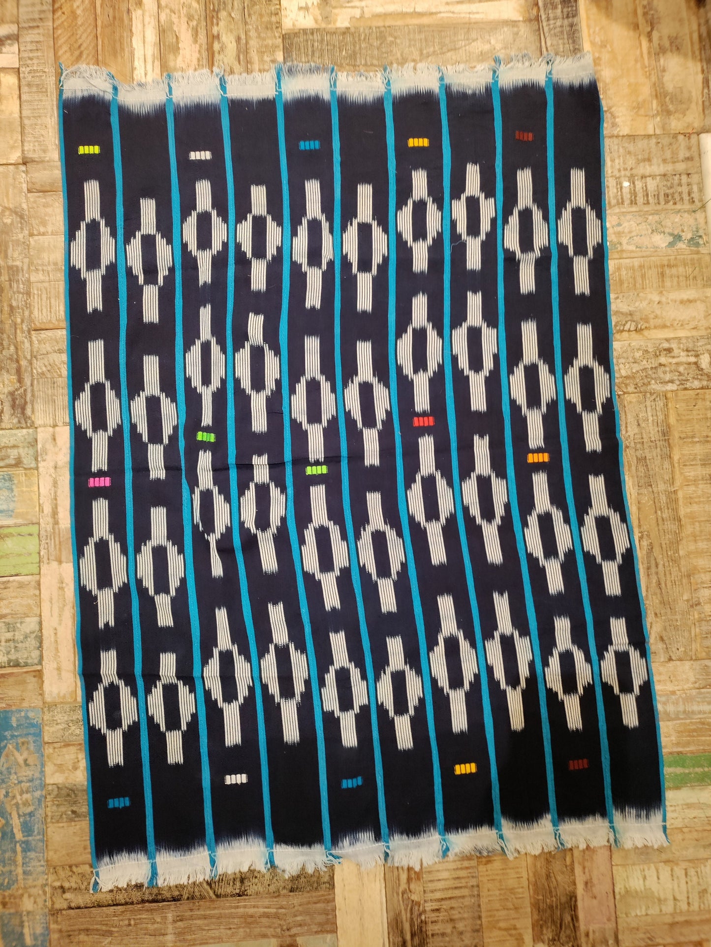 Navy Mudcloth Fabric - Upstairs Downstairs Interiors