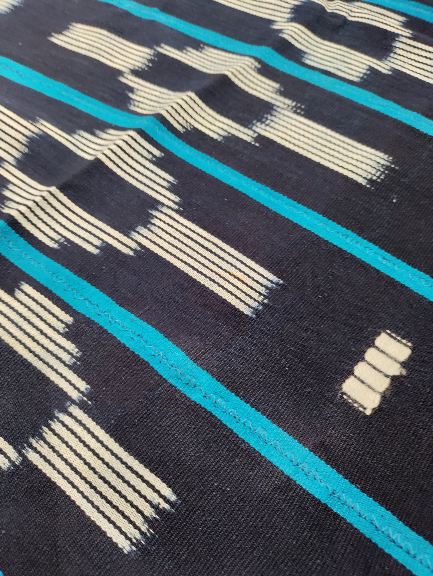 Navy Mudcloth Fabric - Upstairs Downstairs Interiors