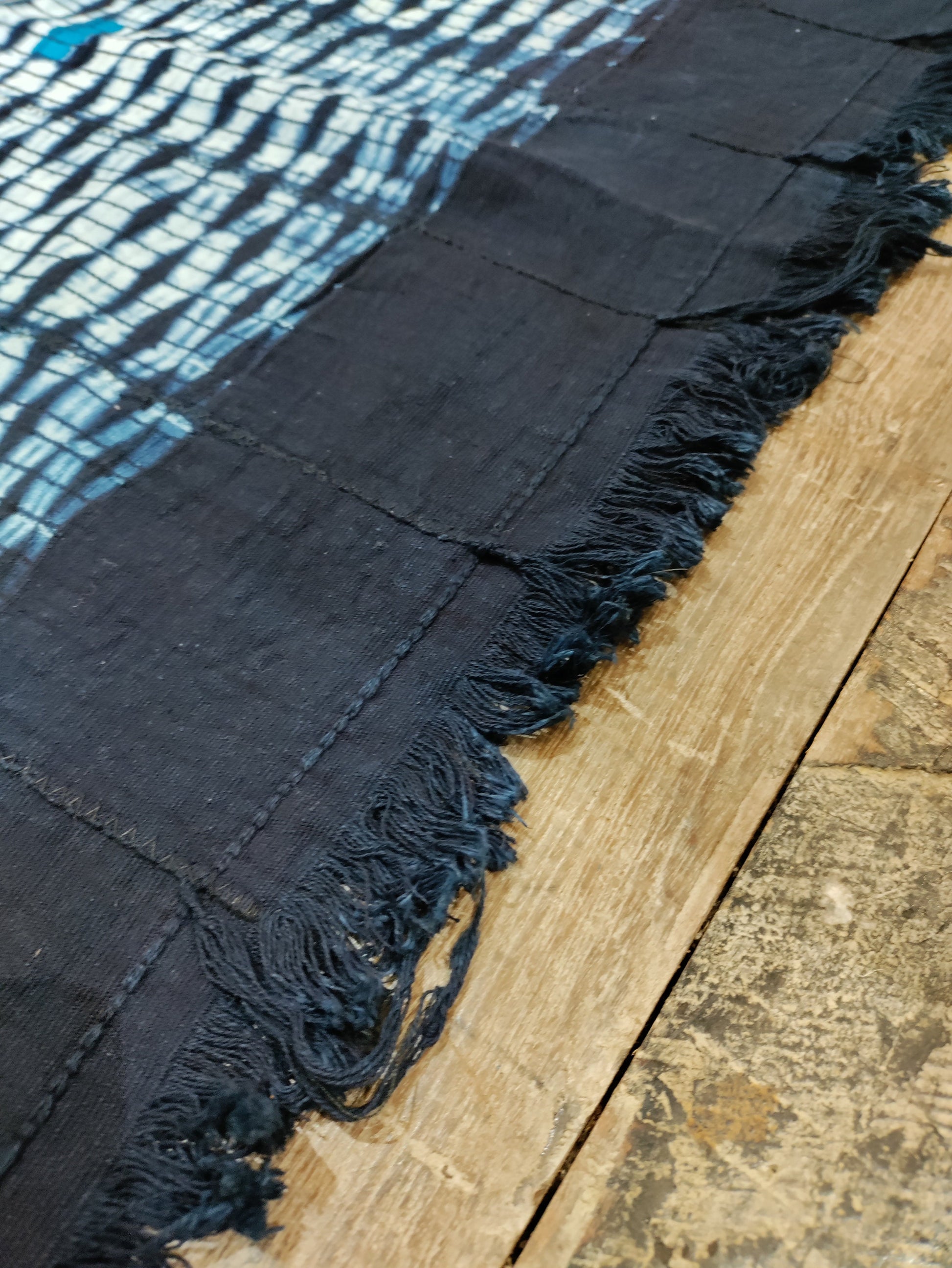 Denim Traditional Mudcloth - Upstairs Downstairs Interiors