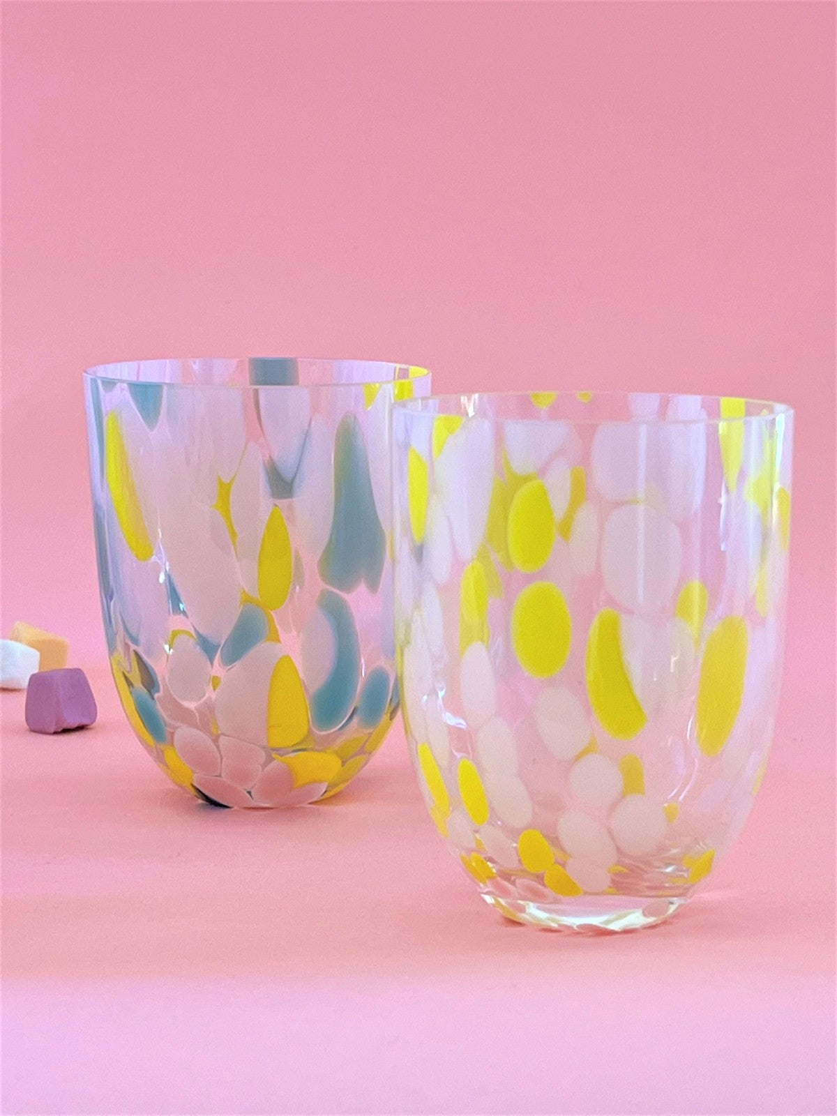 Big Confetti Tumbler - Rosa, Yellow & Tyrkys