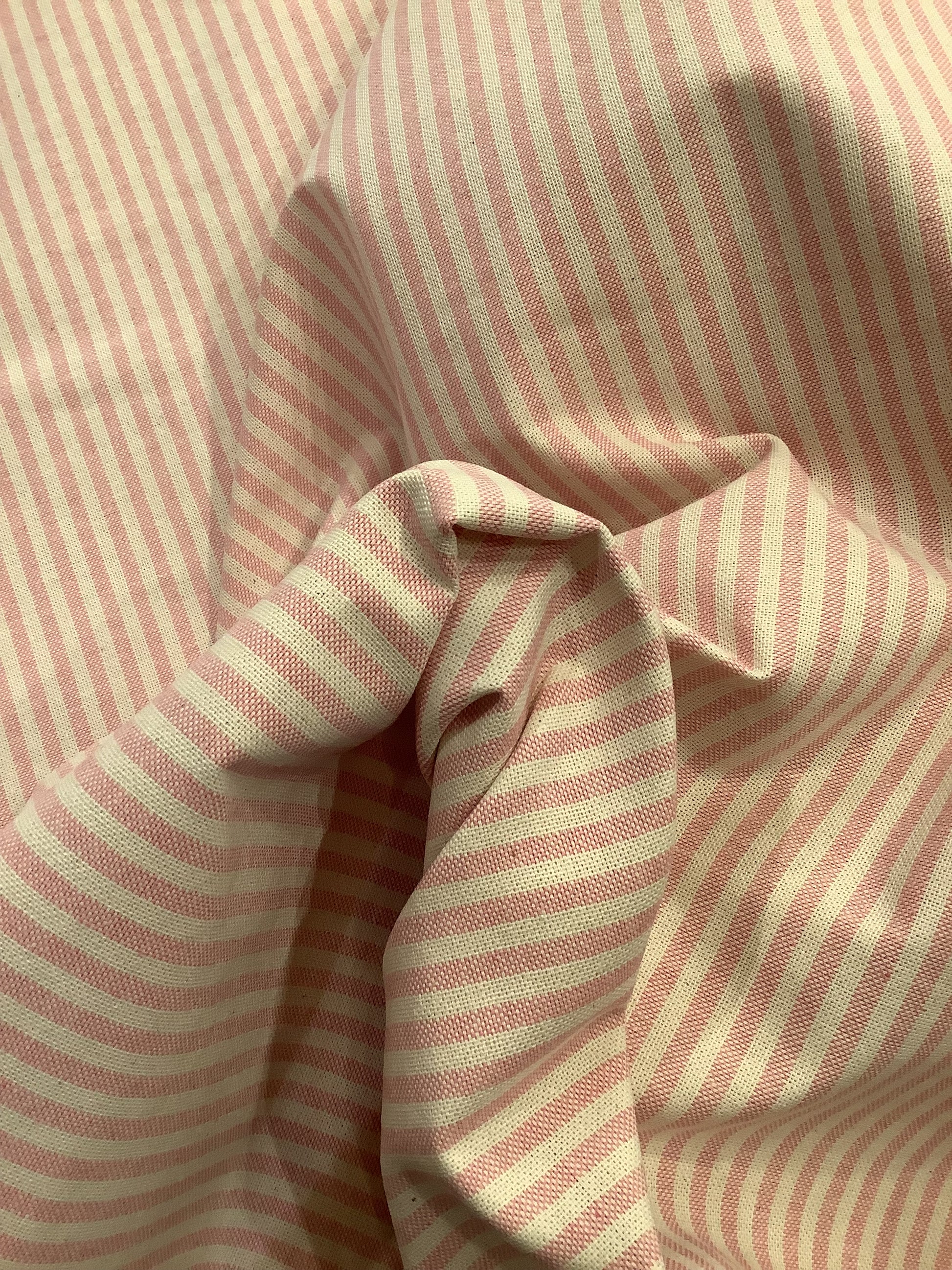 Rose Pink Coast Stripe - Double Width - Upstairs Downstairs Interiors