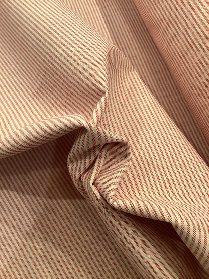Ruby Red Pinstripe Ticking