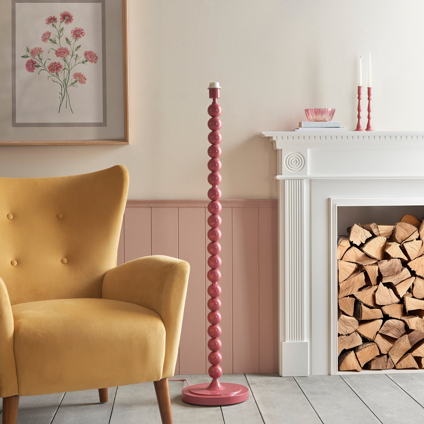 Bobble Floor Lamp - Putty Pink