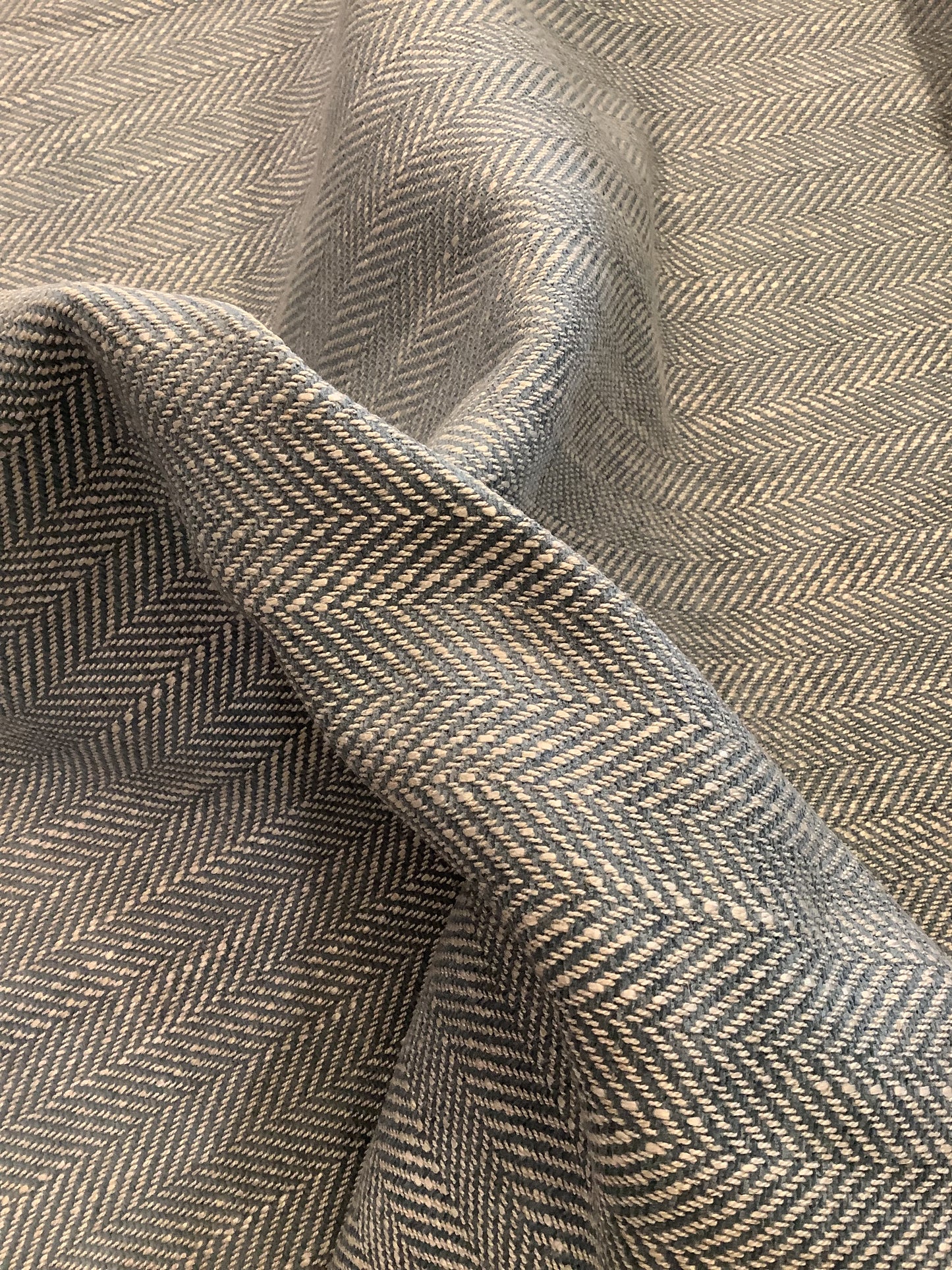 Powder Blue Herringbone