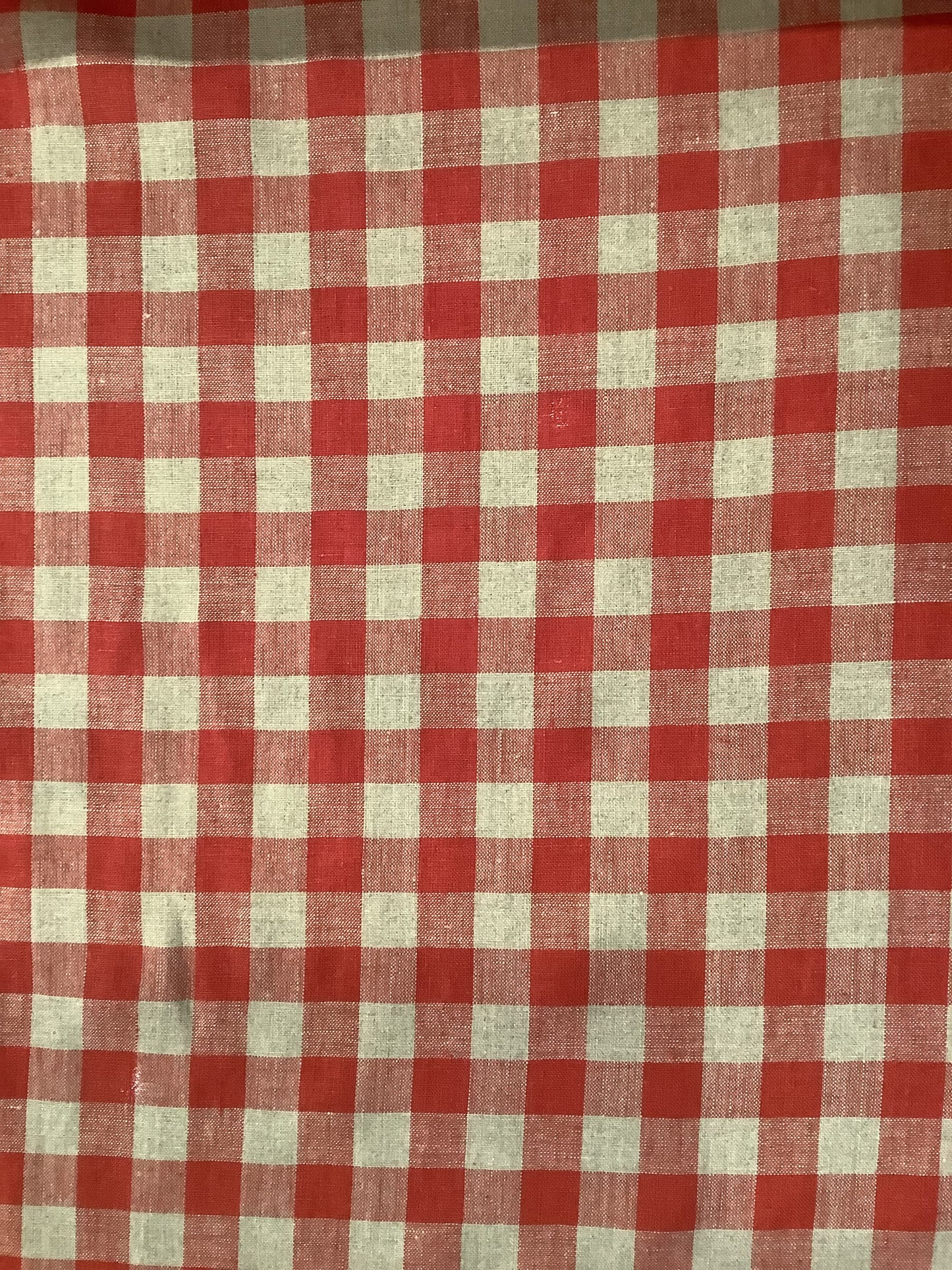 Washed Linen Check - Red