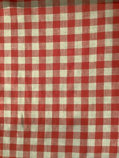 Washed Linen Check - Red