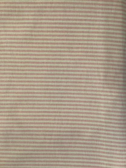 Rose Pink Coast Stripe - Double Width - Upstairs Downstairs Interiors