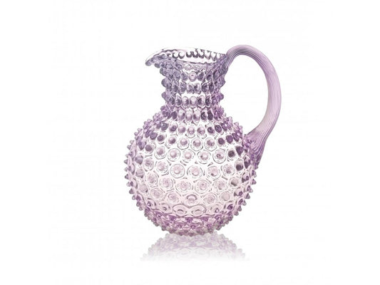 Lavender Hobnail Glass Jug