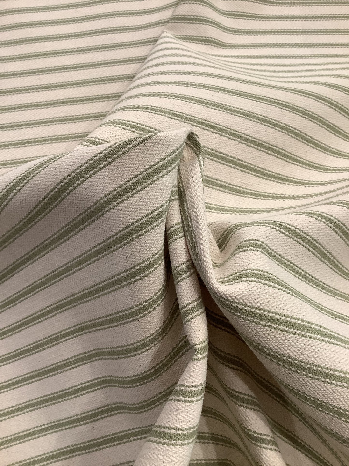 Green Hampton Ticking