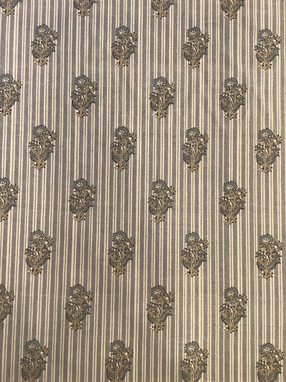 Stripe Thistle Block Print