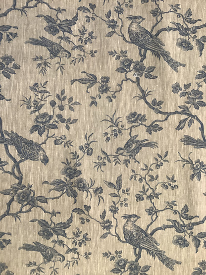 Blue Bird Toile Linen