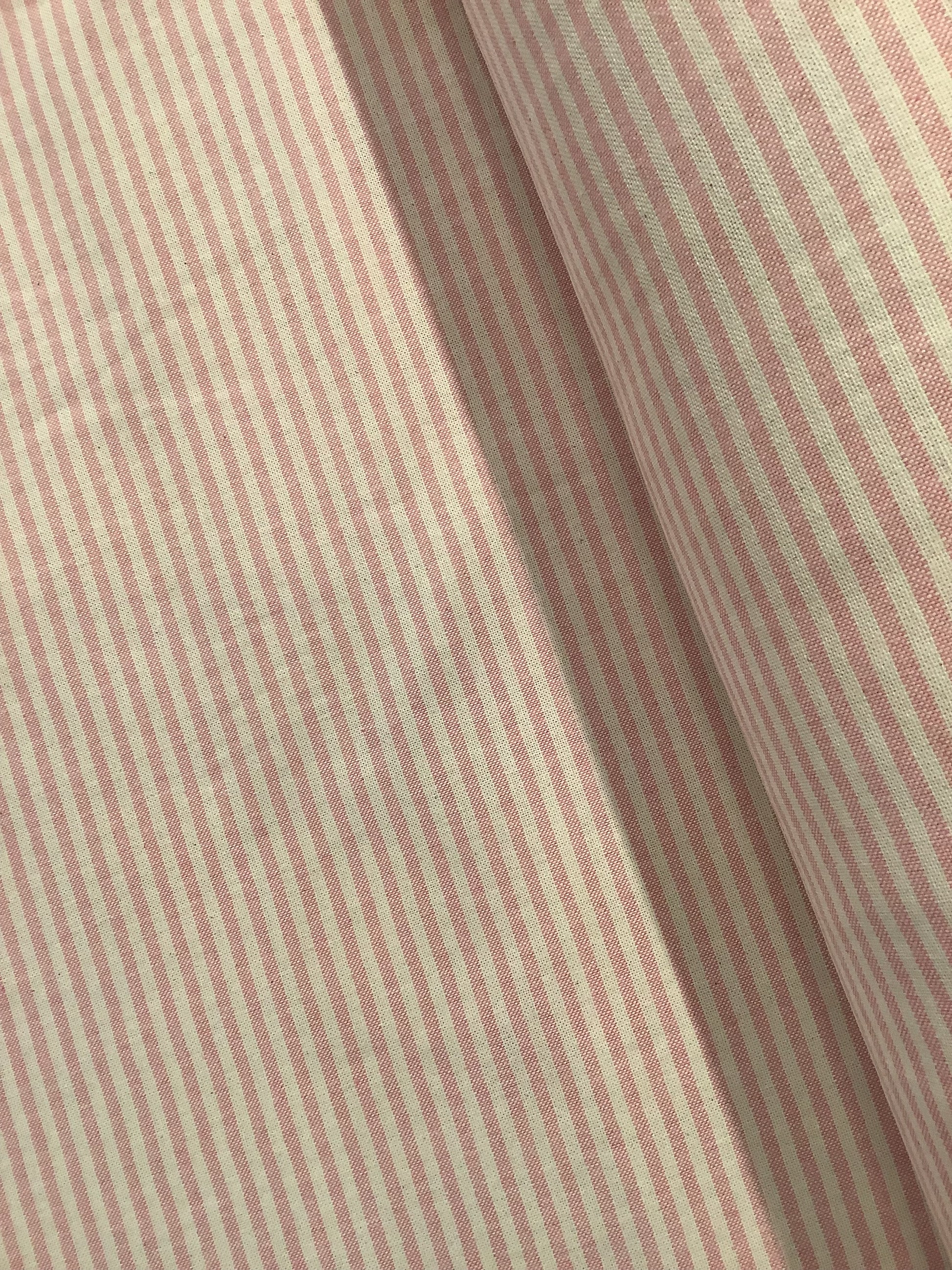 Rose Pink Coast Stripe - Double Width - Upstairs Downstairs Interiors