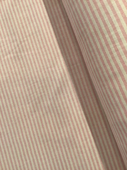 Rose Pink Coast Stripe - Double Width - Upstairs Downstairs Interiors