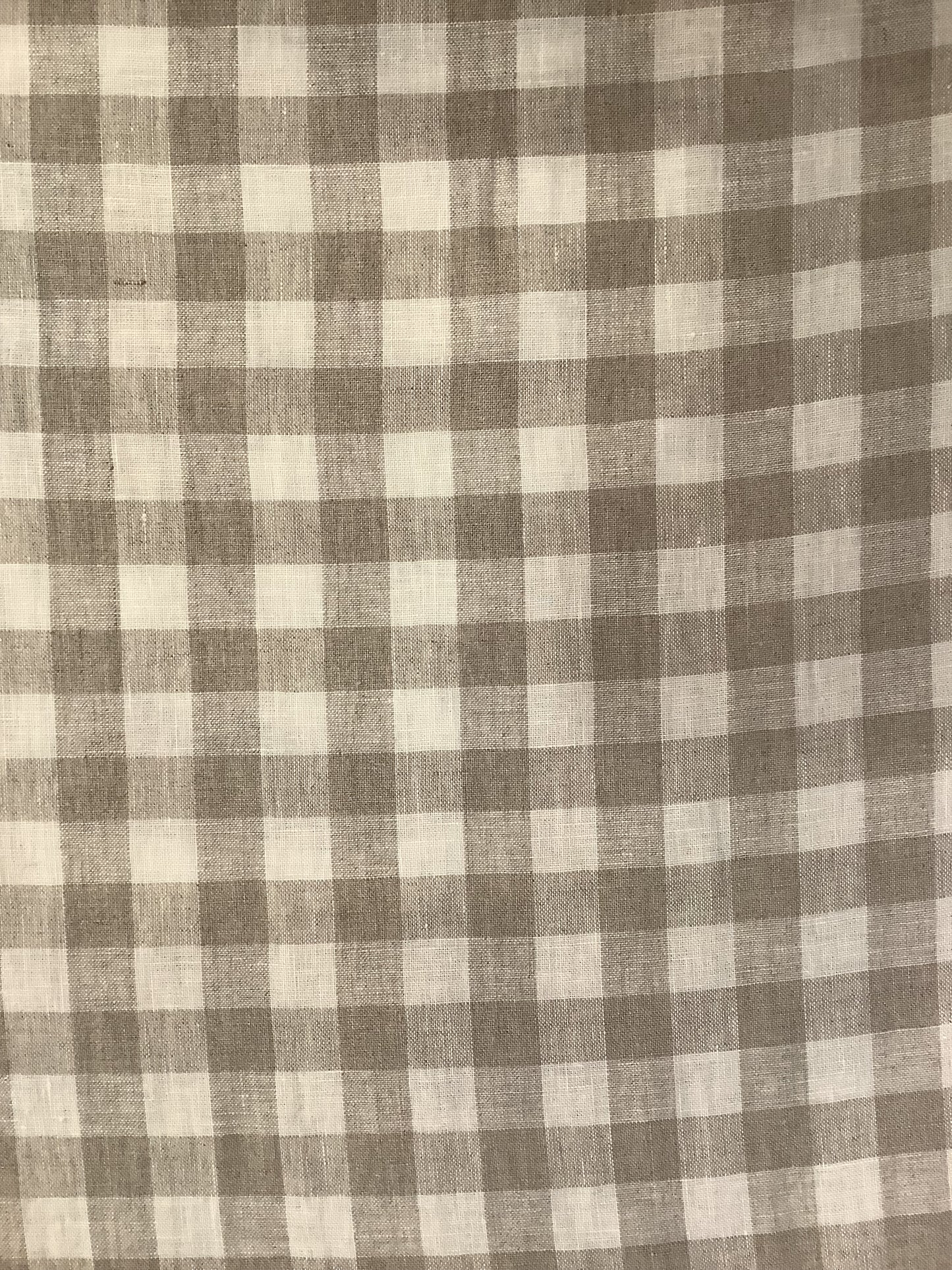 Washed Linen Check - Natural