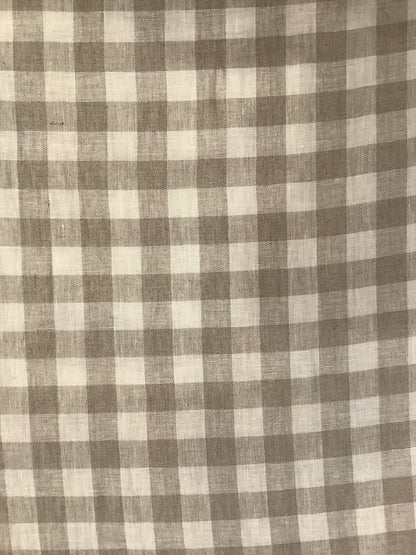 Washed Linen Check - Natural