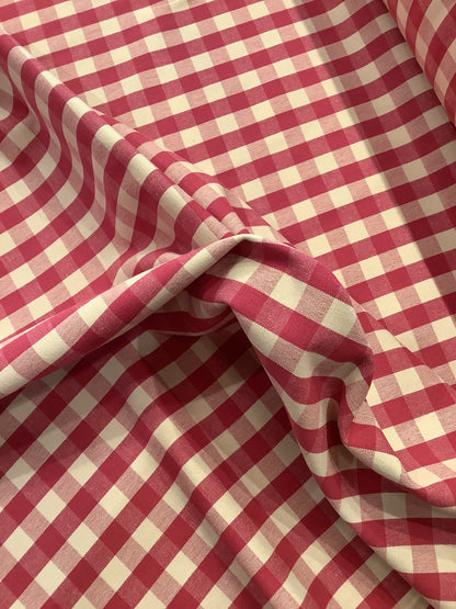 Raspberry Pink Gingham Check