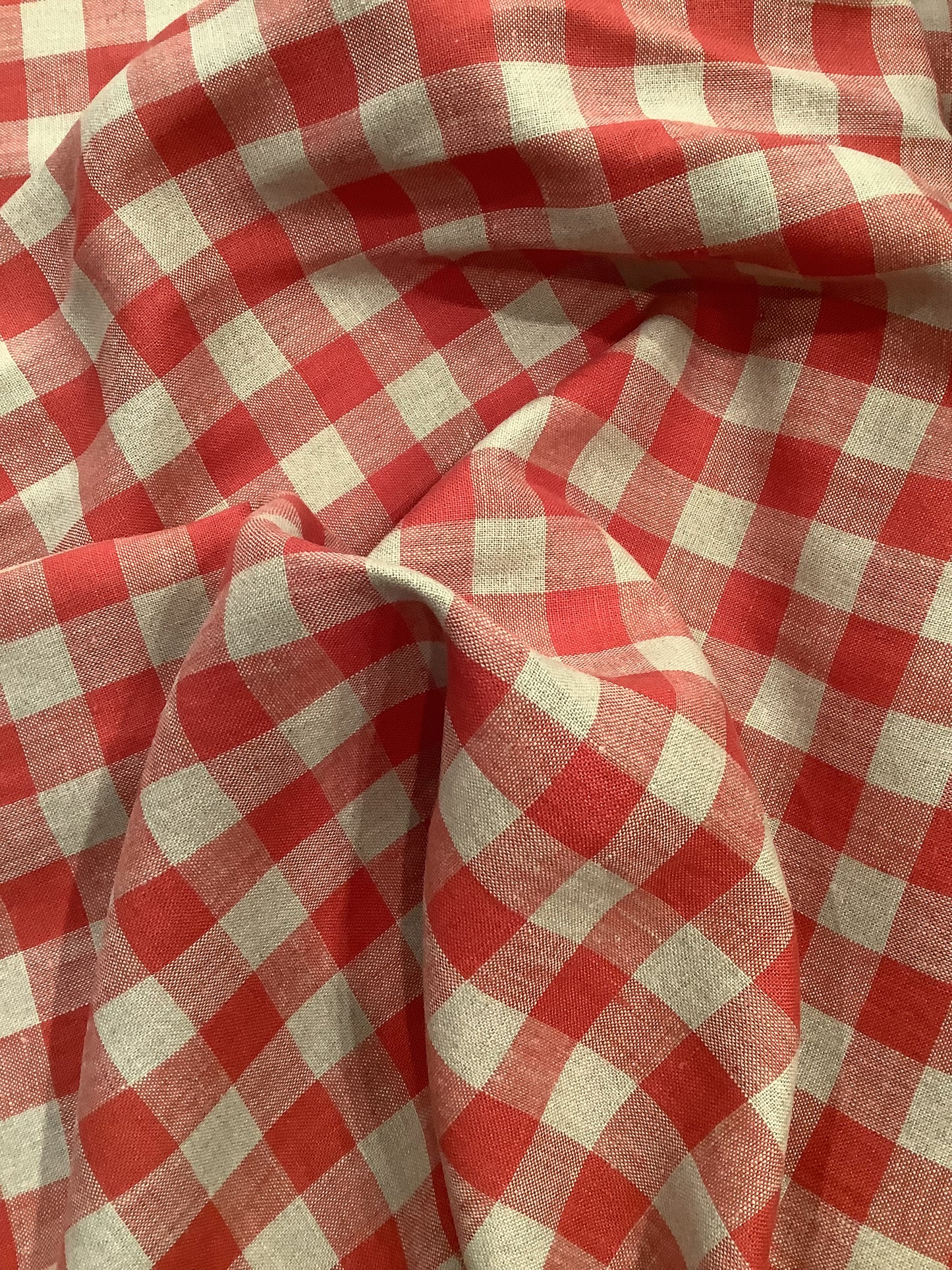 Washed Linen Check - Red