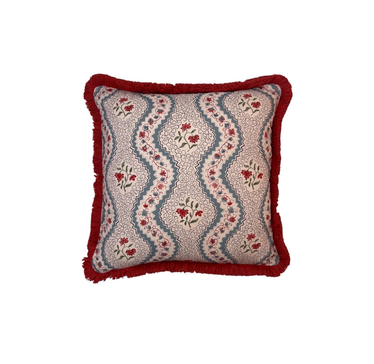 Alison Gee Amelie Blue & Red Cushion