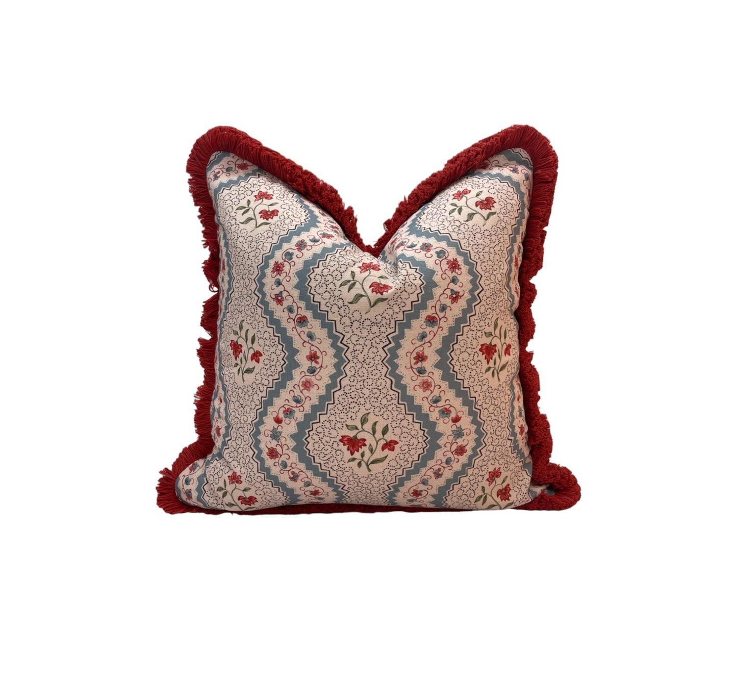 Alison Gee Amelie Blue & Red Cushion