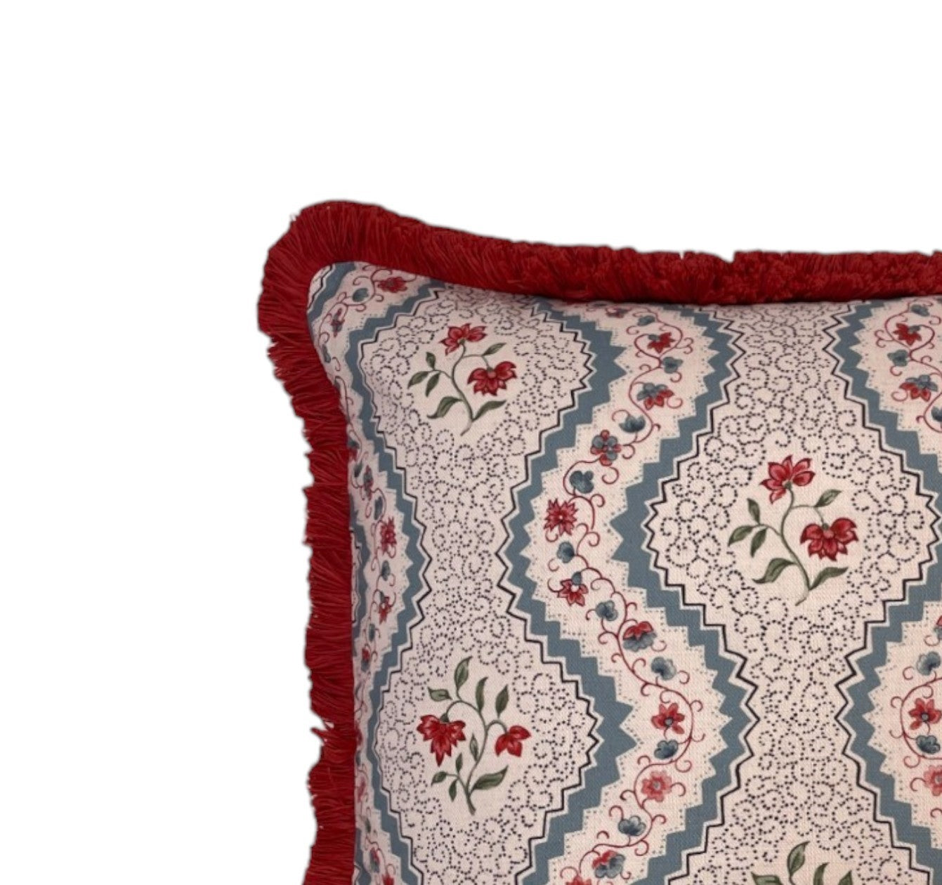 Alison Gee Amelie Blue & Red Cushion