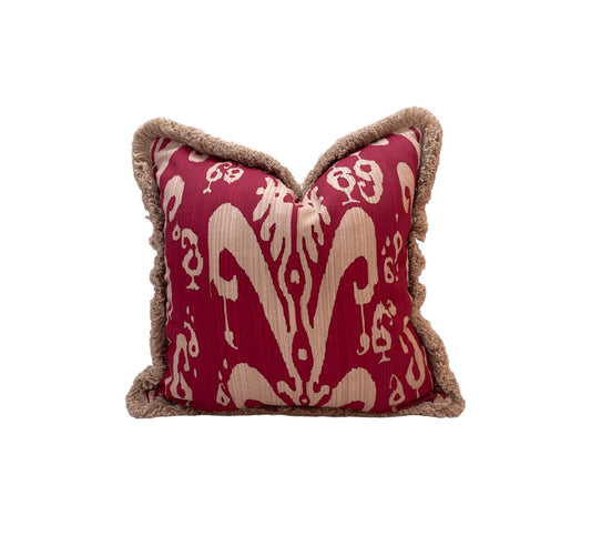 Alison Gee Amir Pinky Red Cushion | Made to Measure